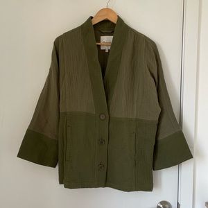 Madewell Lightspun Robe Jacket in Colorblock